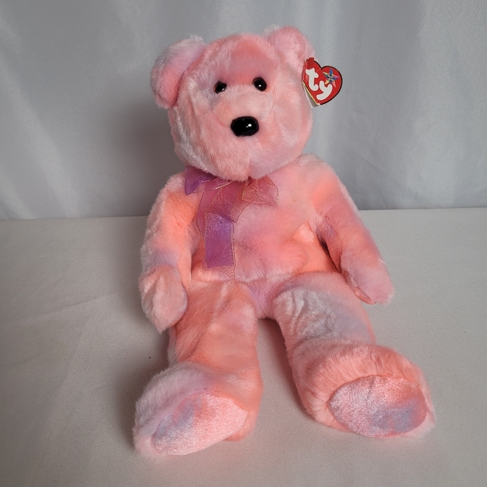 Ty Beanie Buddy 2002 Clubby 5th Anniversary Edition Plush Bear 14"